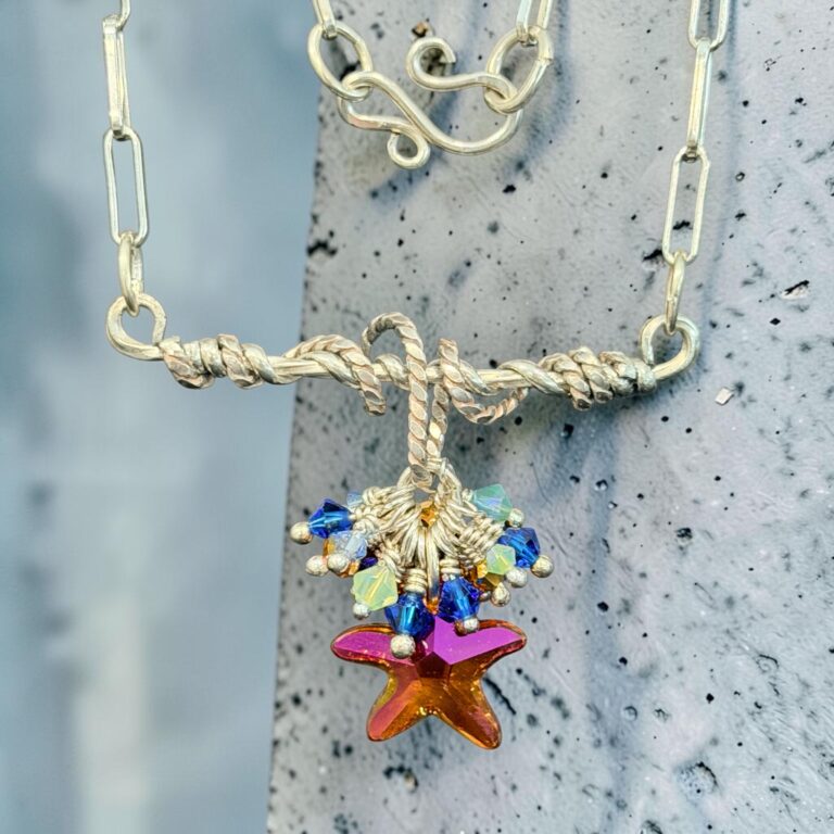 wire worked and handmade pendant
